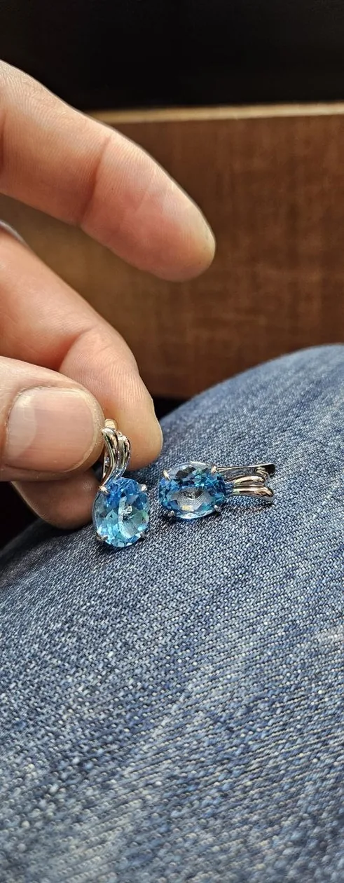 Серьги Актиния real jewelry photo